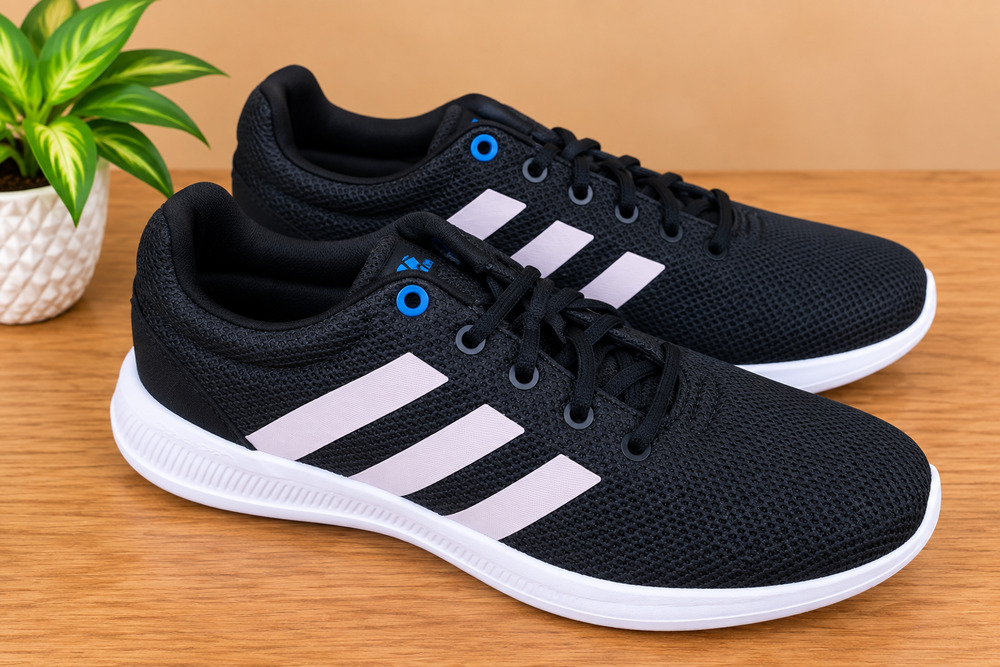 USED Adidas Women's Lite Racer CLN 2.0 Black/Vapour Pink/Sonic Ink 8